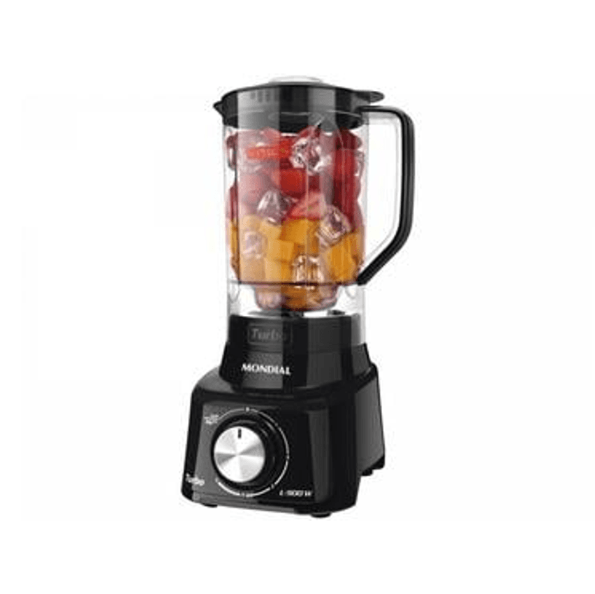 Liquidificador Mondial Turbo L-900 FB Copo - Preto Com Filtro 05 Velocidades 900W