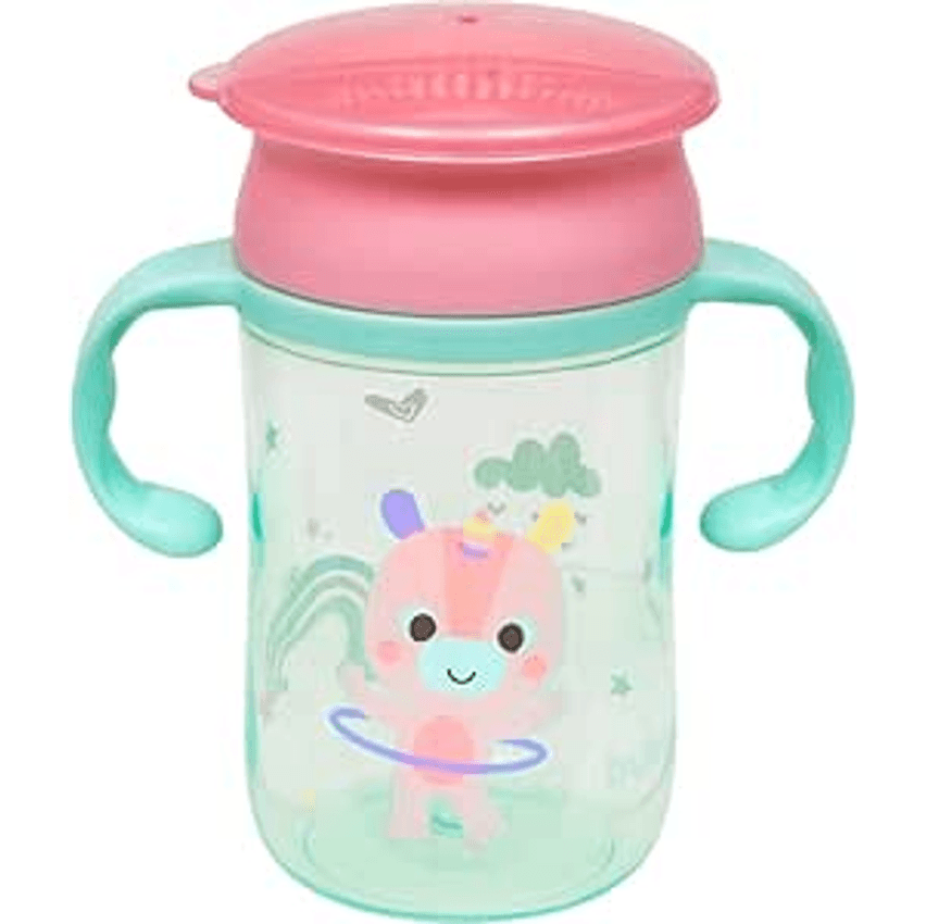 Copo De Treinamento 360° Bubazoo Unicornio, 300ml, Buba