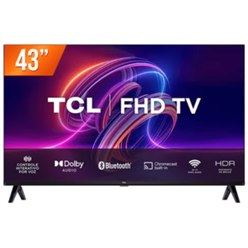 Smart Tv 43s5400a 43 Led Fhd Android Tv Tcl Bivolt Preto 110v/220v