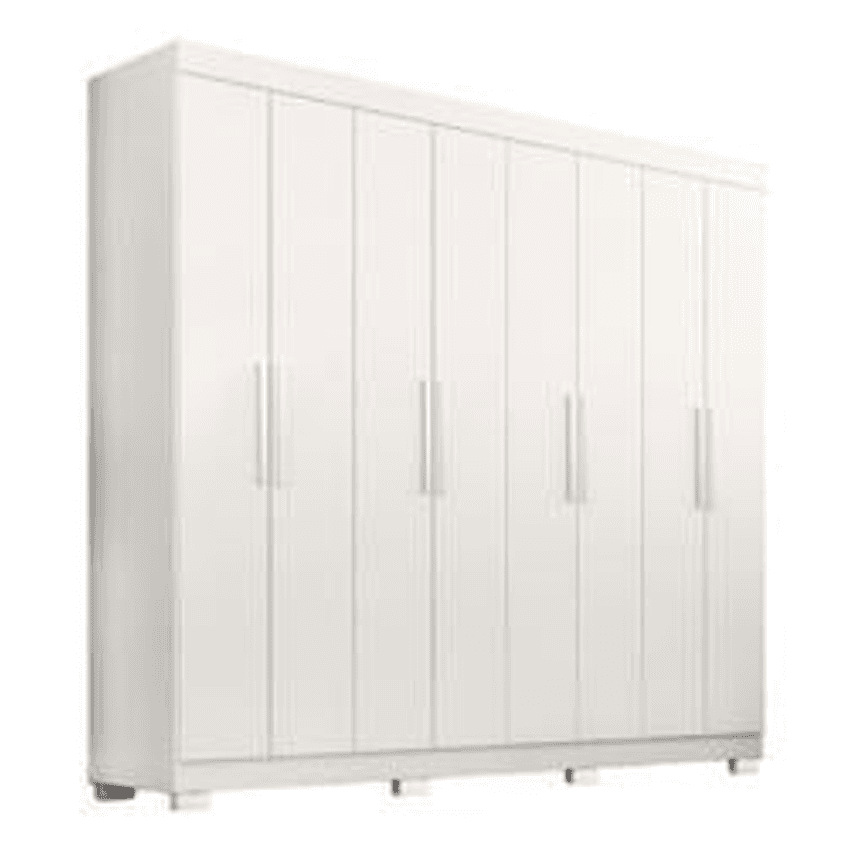 Guarda Roupa Casal Lisboa 8 Portas 4 Gavs  Com Pés