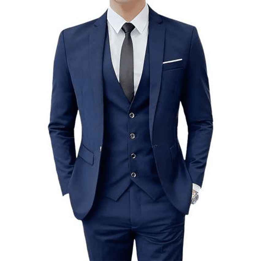 Terno Marinho Oxford Premium, Tecido Não Amassa