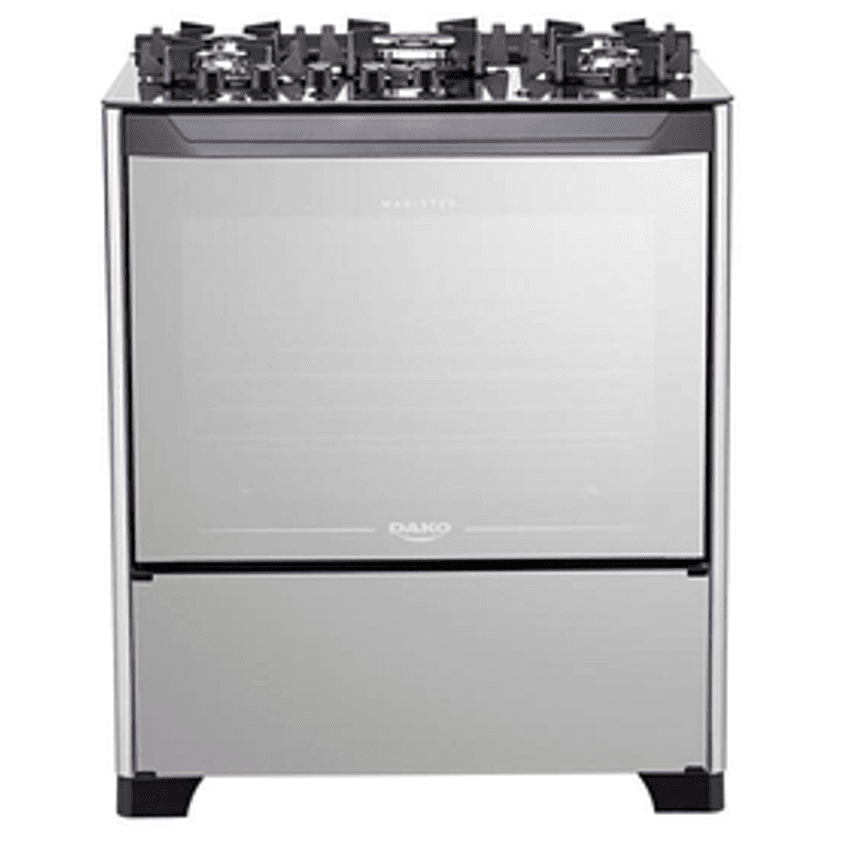 Fogão 5 bocas Dako Magister Style com Mesa de Vidro e Tripla Chama - Bivolt