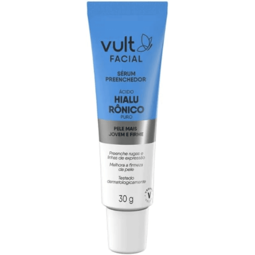 Sérum facial preenchedor com ácido hialurônico puro 30g, Vult