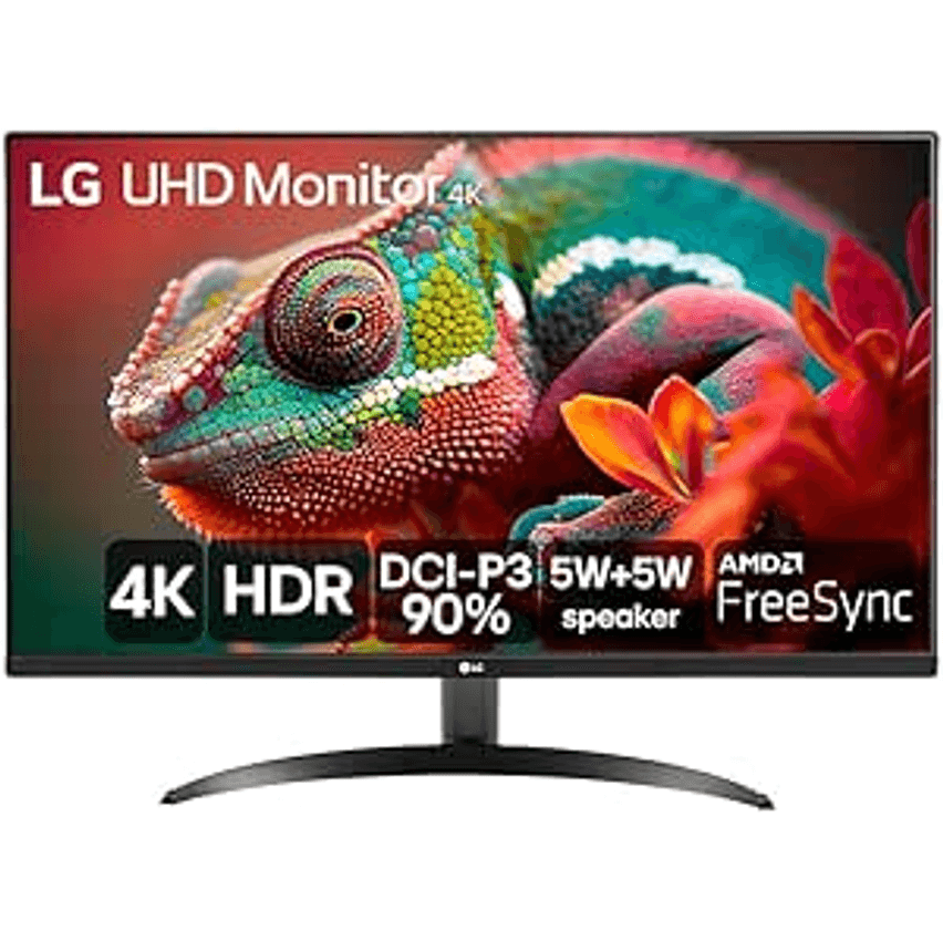Monitor LG UHD 4K - Tela de 32", 4K, DCI-P3 90%, HDMI, Display Port, HDR10, AMD Free Sync. Dynamic Action Sync, Black Stabilizer, MaxxAudio, UltraHD - 32UR500-B
