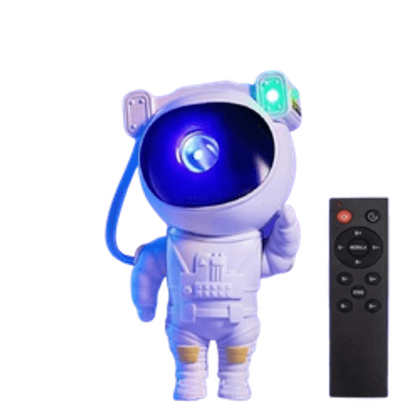 Projetor de luz de galáxia em forma de astronauta, projetor Space Buddy, luz noturna para quarto, controle remoto e temporizador, projetor de estrelas no teto Astro Alan para crianças e adultos