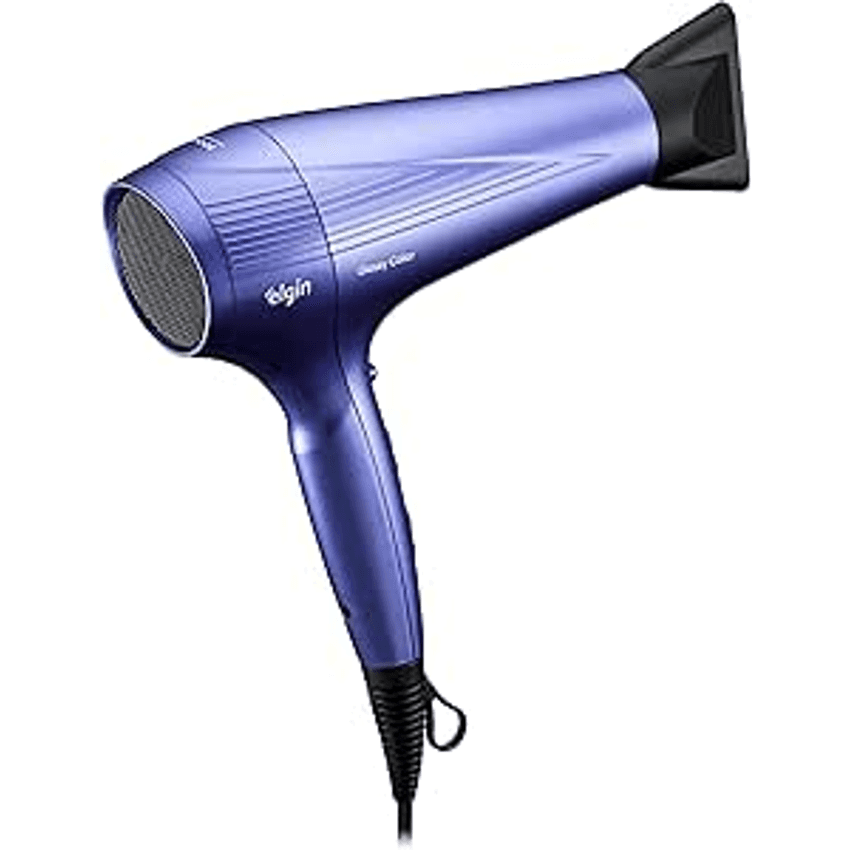 Secador de Cabelo Glossy Color Elgin 2.000W Tourmaline íon, Jato Frio e 7 opções de Combinações Roxo - 110v