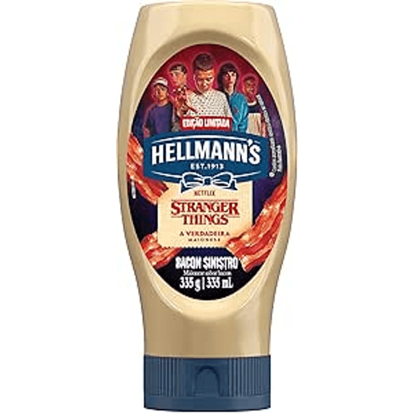 Hellmann's Maionese Bacon Sinistro Stranger Things 335g Edição Limitada