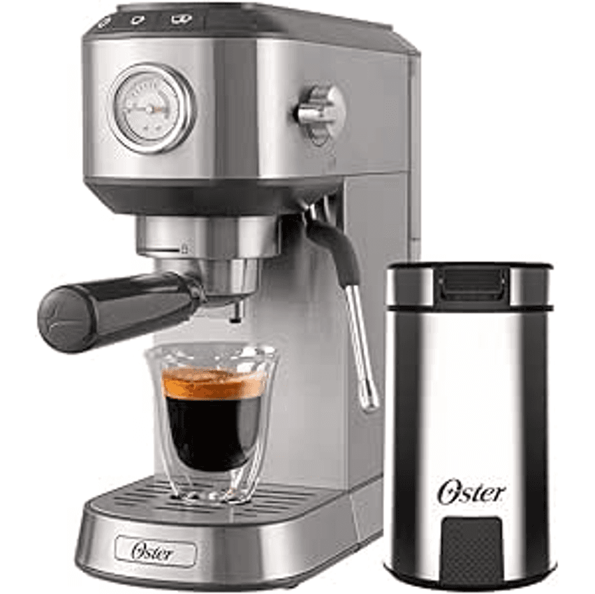 Kit Cafeteira Espresso Compacta e Moedor de Café Oster - 127V
