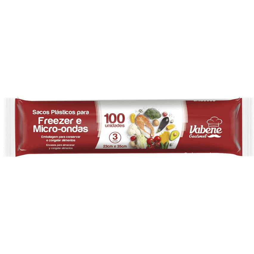 P-Saco Freezer Vabene 3L - 100Un, Vabene