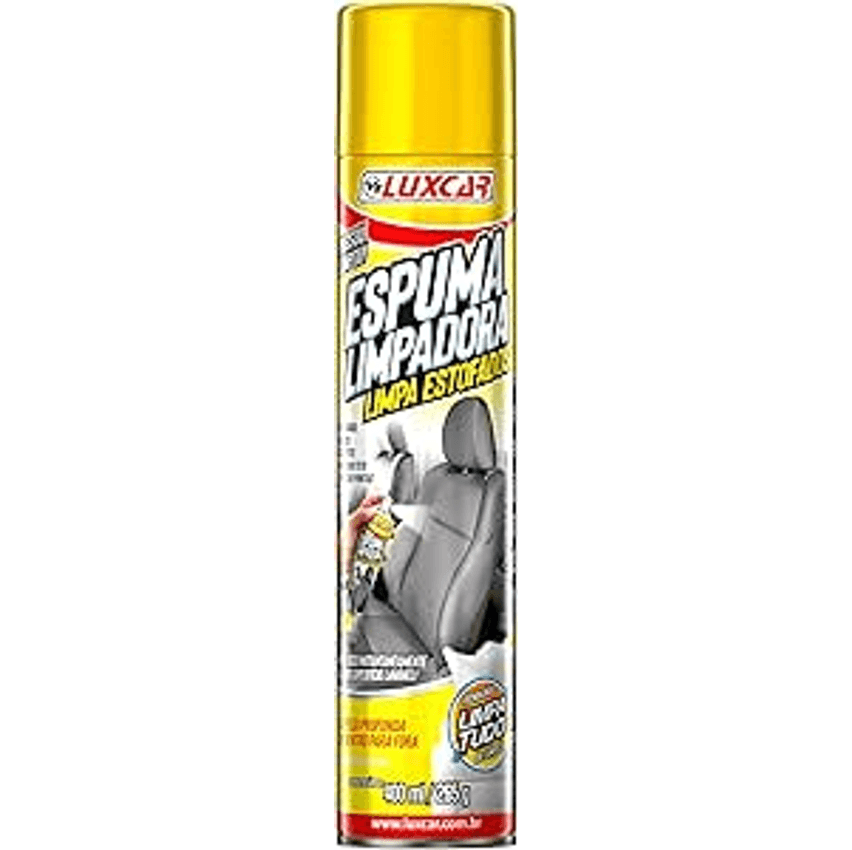 Espuma Limpadora Limpa Estofados Spray Luxcar 400 Ml