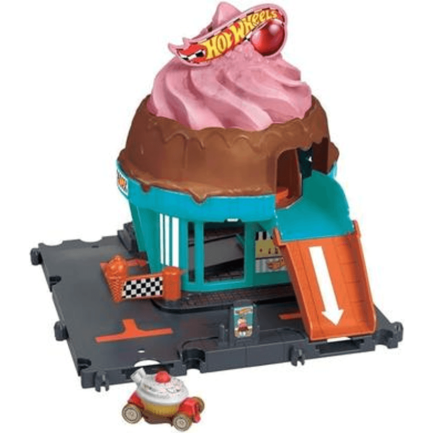 Hot Wheels City, Pista de Brinquedo Sorveteria com 1 Carrinho em Escala 1:64