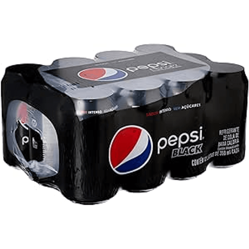 Refrigerante Pepsi Zero Black, Lata 350ml Pack (12 Unidades)