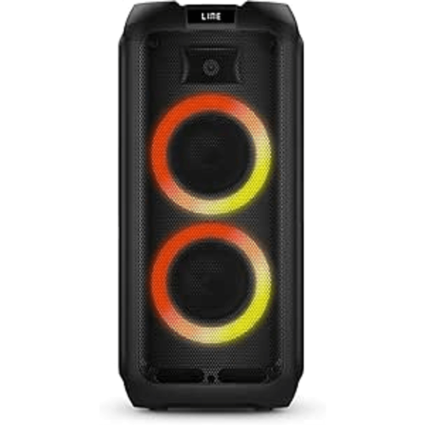 Party Speaker Philips bluetooth com luzes de led, fm, usb, cartão de memória, auxiliar, função TWS que conecta outra TAX4209, entradas para microfone e guitarra TAX4209/78