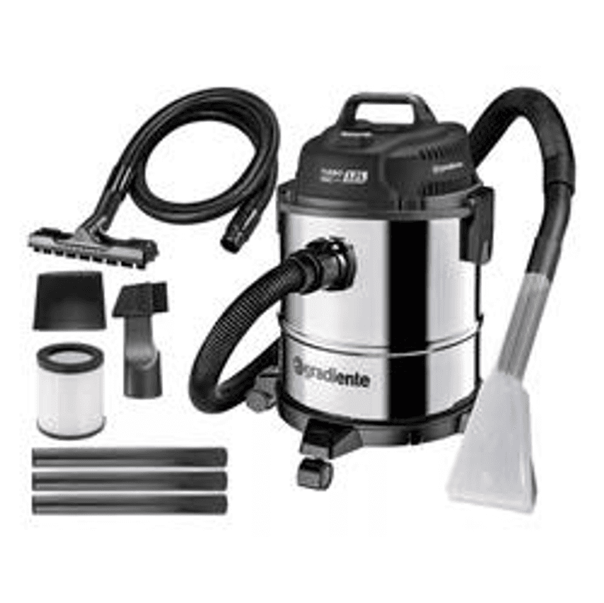 Aspirador De Pó E Água Inox Multiuso Soprador Com Bico Extratora 12l 1200w 127v Turbo Vac Pgac120 Gradiente