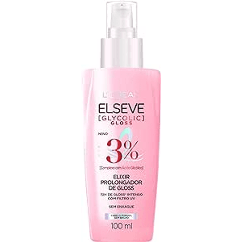 L oréal Paris Elseve Sérum Capilar Elixir Prolongador De Gloss Glycolic Gloss, 72 Horas De Duração, 100ml