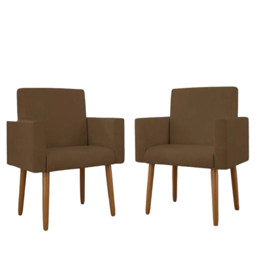 Kit 02 Poltronas Decorativa Sala Oferta - Balaqui Decor