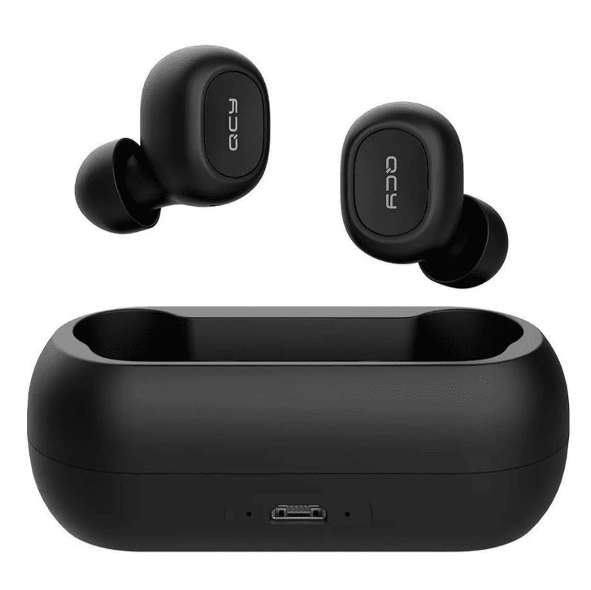 Fone De Ouvido Qcy T1c Bluetooth 5.1 Case 380mah Cor Preto