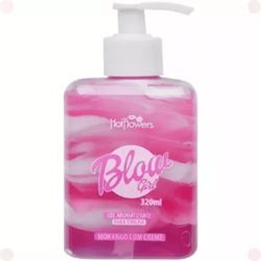 Blow Girl Gel Aromatizante Beijável Morango Com Creme 320ml