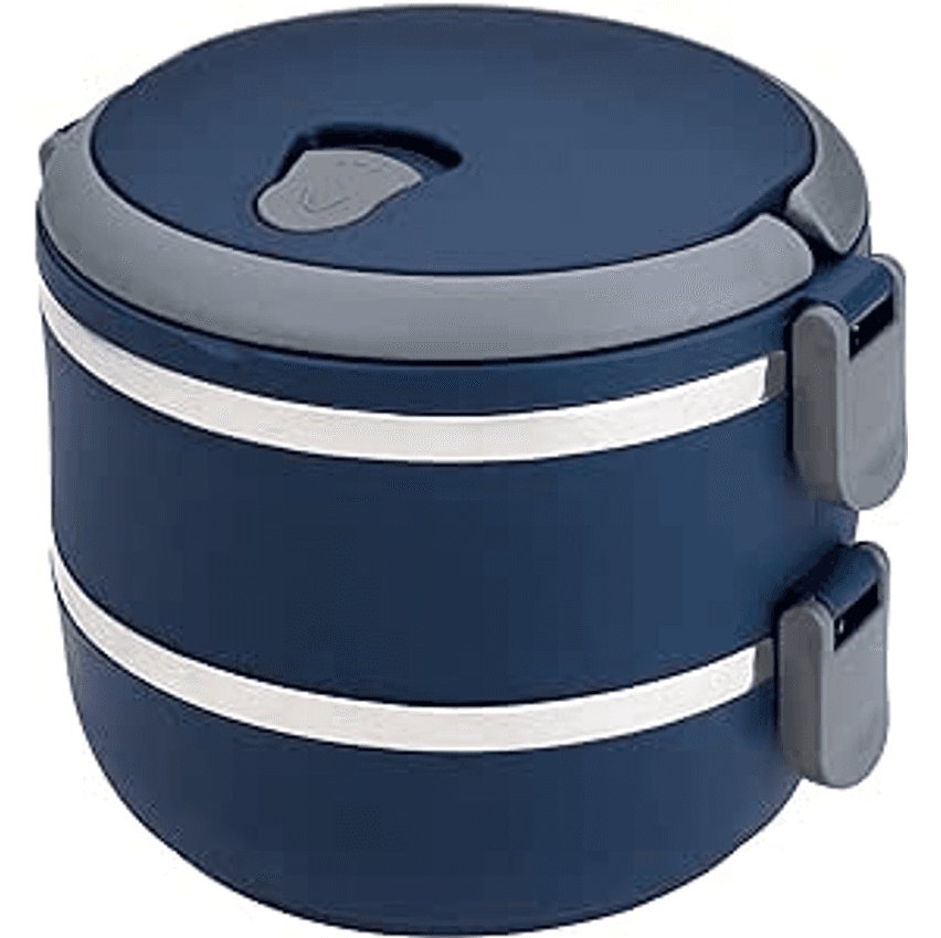 Marmita dupla Lunch Box Azul, LB1234-AZ , Euro Home