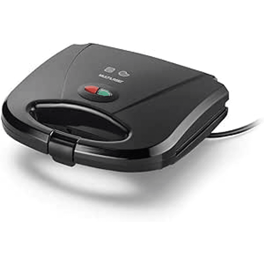 Sanduicheira Minigrill Gourmet 127V com 750W Chapa Dupla e com Revestimento Antiaderente Preta Multilaser - CE043