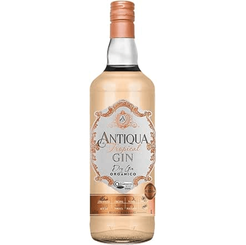 ANTIQUA Dry Gin Antiqua Tropical 1 Litro Organico Sabor 1000 Ml