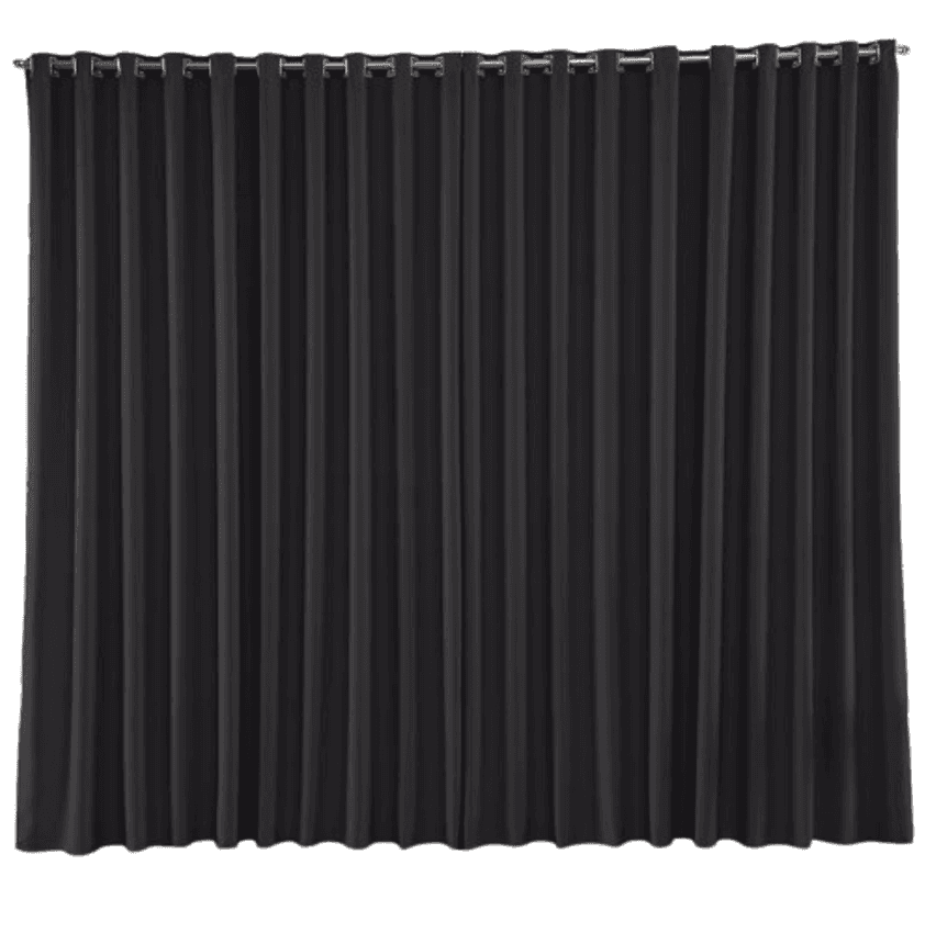 Cortina 2.00 x 1.80 m Blackout Blecaute Preto Corta Luz Em Tecido Grosso Para Quarto E Sala Casa Laura Enxovais