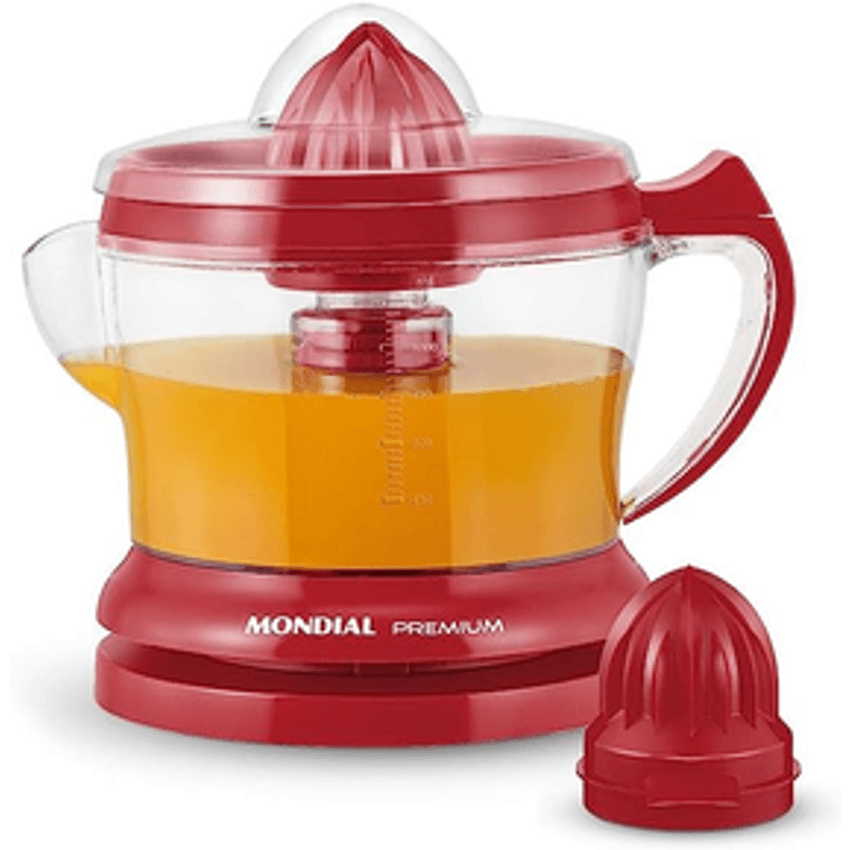 Espremedor de Frutas Mondial, Turbo Citrus Red Premium, 30W - E-23