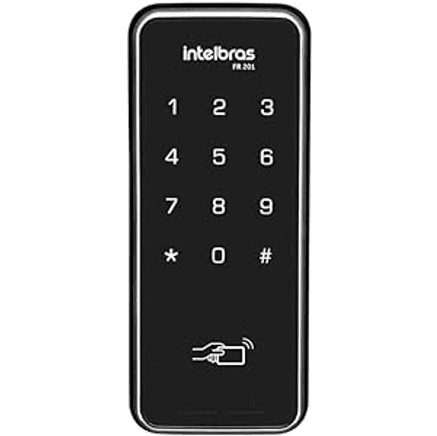 Fechadura Digital de Sobrepor Touch Screen FR 201 Preto Intelbras