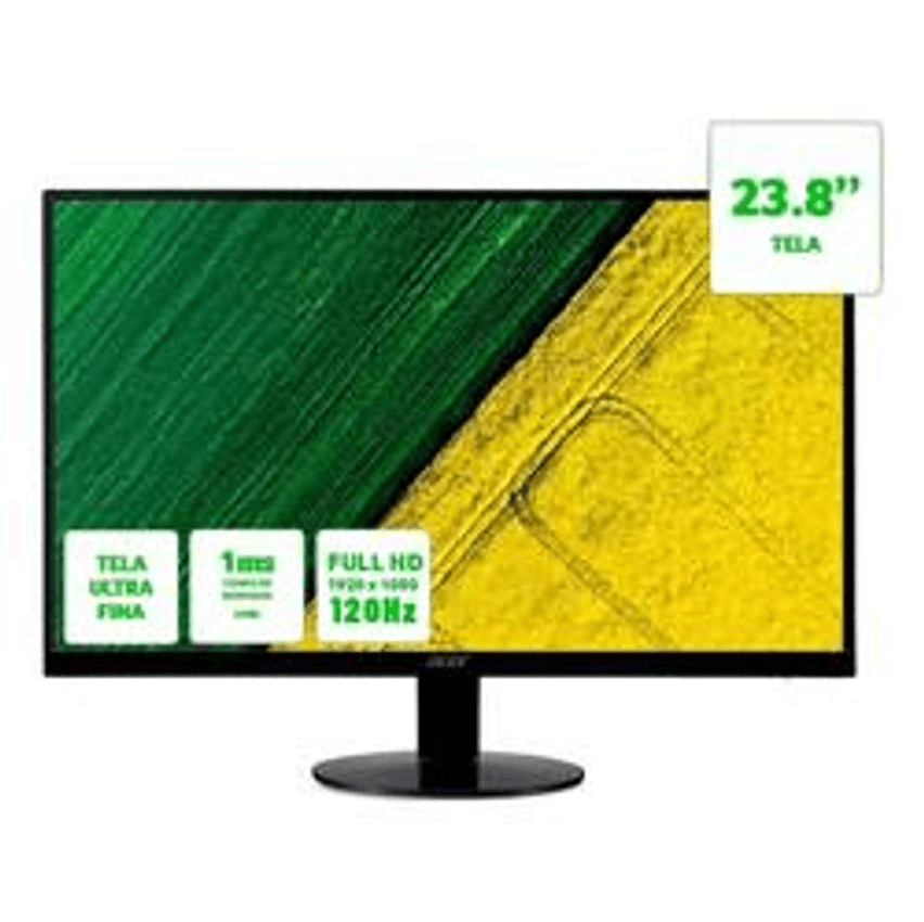 Monitor Gamer Acer 23,8'' Fullhd Ips 120hz 1ms Sa240y Bivolt