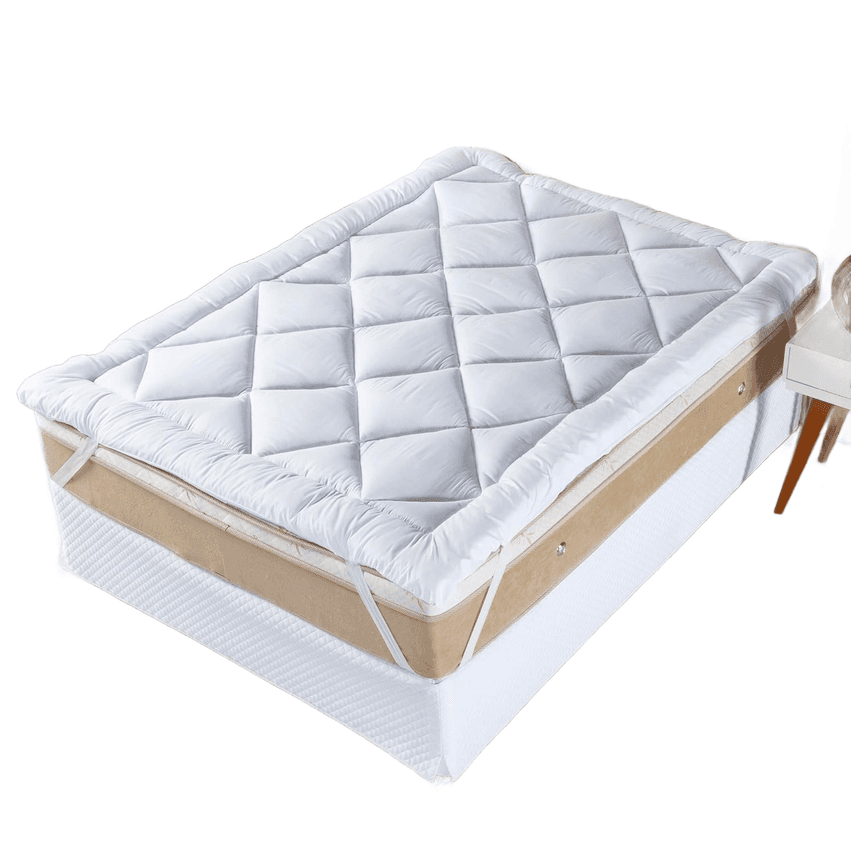 Pillow Top 400 Fios Toque de Plumas Casa Dona (Solteiro)