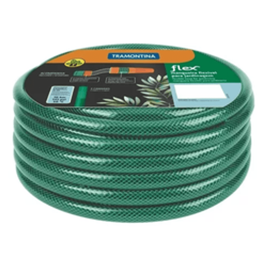 Mangueira Flex em PVC 3 Camadas E 15 Metros Verde Tramontina