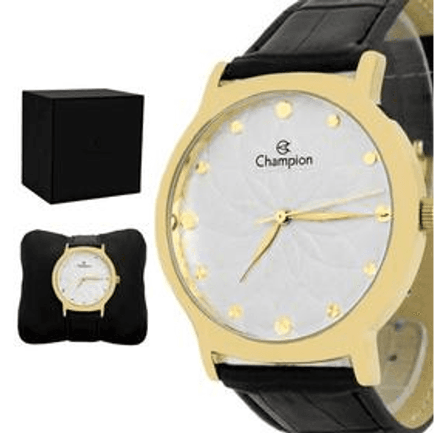 Relogio Feminino Champion Analogico Aço Inoxidavel Dourado Resistente a Agua Original 1 Ano de Garantia CN20364M