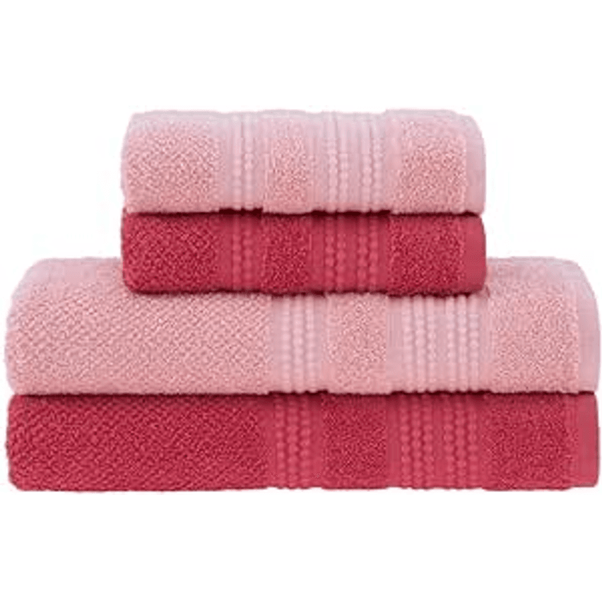 Jogo de Toalhas Buddemeyer Frape Dots Banho Rosa/Coral 4 peças
