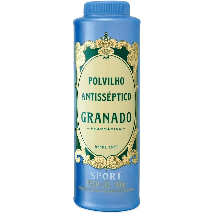 Polvilho Antisséptico Sport, Granado, Azul, 100G