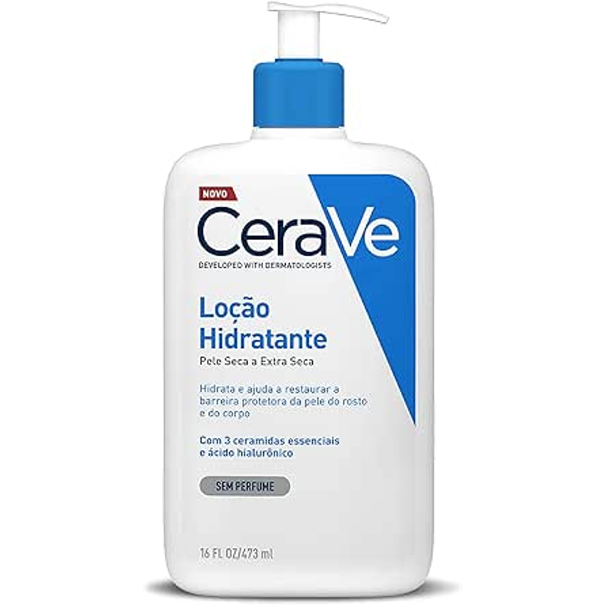 Cerave, Loção Hidratante Corporal, Com Textura Fluida E Ácido Hialurônico