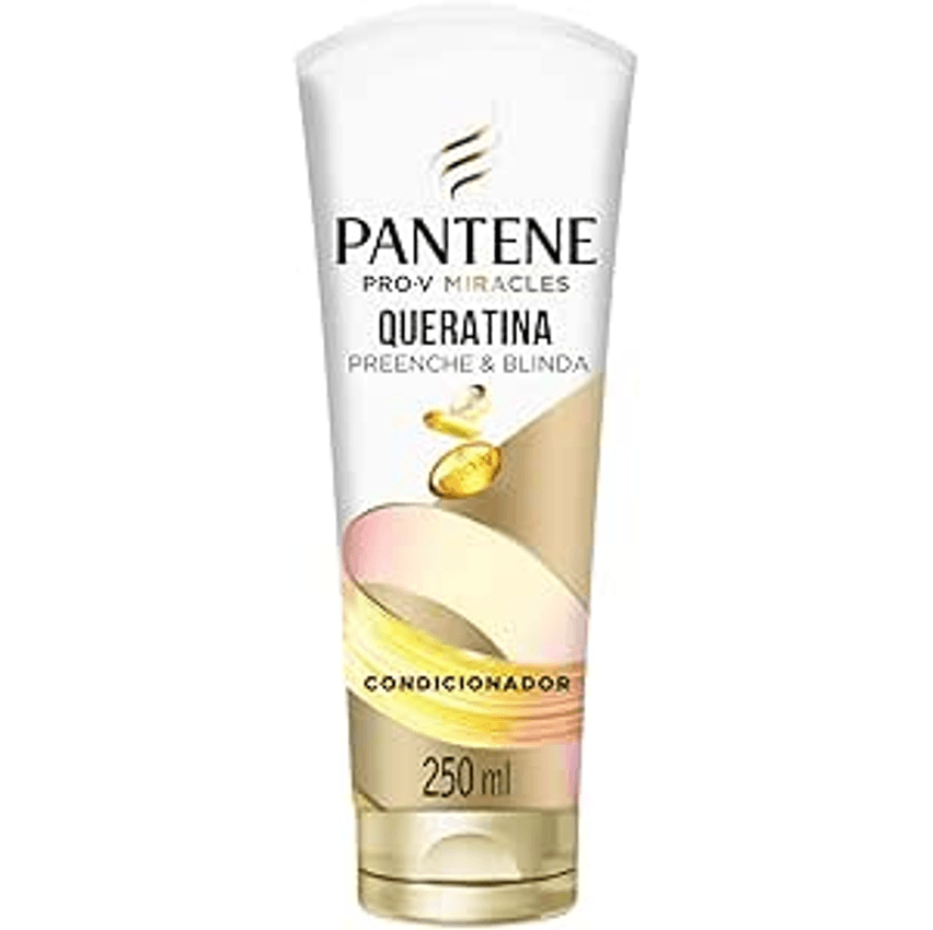 Pantene Condicionador Queratina Preenche e Blinda para cabelo danificado 250 ml