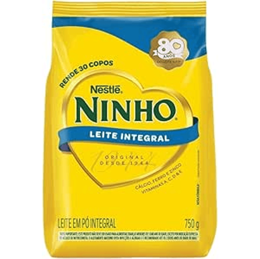 Ninho, Leite Po Integral, Pacote 750g