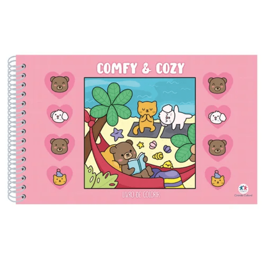 Livro De Colorir Bobbie Goods Comfy Cozy Capa Dura Desenhos Variados Folha Acetato Papel Gramatura 180g Edição Inédita