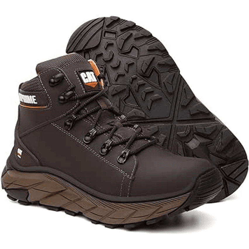 Coturno Masculino Em Couro Para Trabalho Com Bico PVC e C.A
