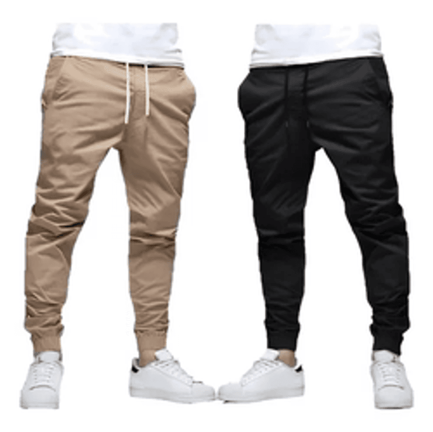 Kit 2 Calças Jogger Camuflada Sarja Masculina Punho Elastico