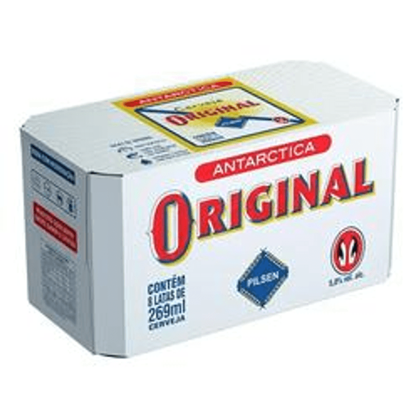 Cerveja Antártica Original. Pilsen Lata 269ml 8 U