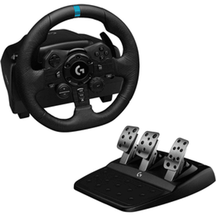 Volante Logitech G923 Para Ps5, Ps4 E Pc Com Force Feedback Trueforce, Pedais Responsivos, Launch Control E Acabamento Em Couro