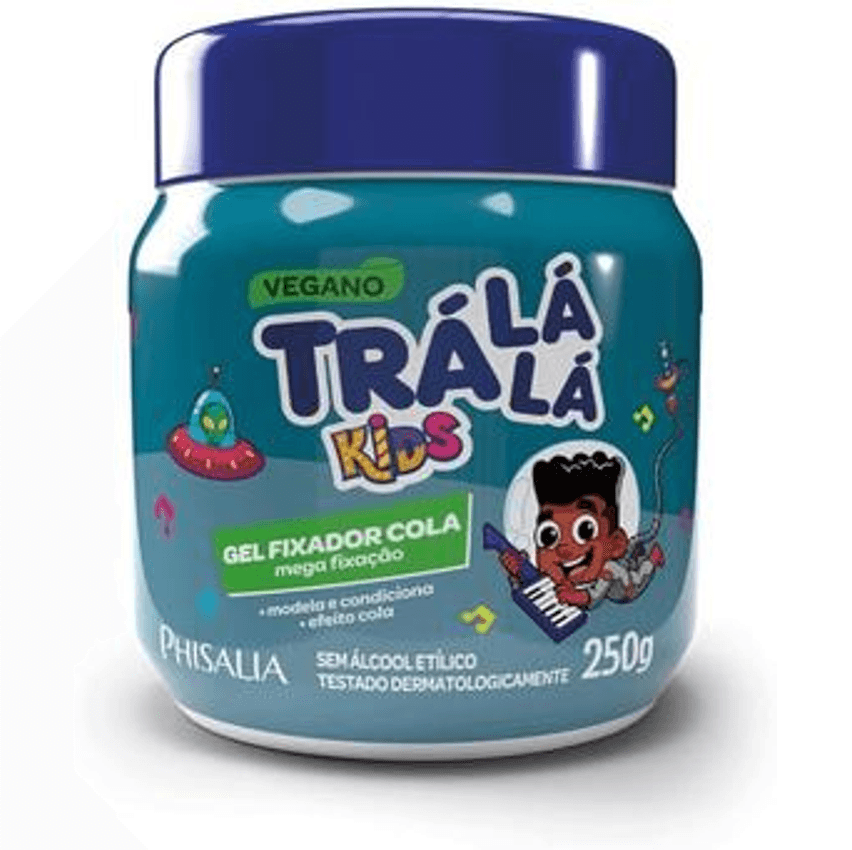 Trá Lá Lá Gel Cola Condicionante Personagem Kids Azul 250 G