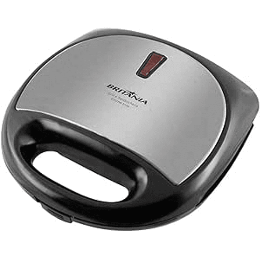 Sanduicheira e grill, Crome inox, Preto, 110V, Britânia
