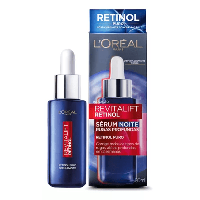 L'Oréal Paris Sérum Retinol Noturno Antirrugas Revitalift, 30ml