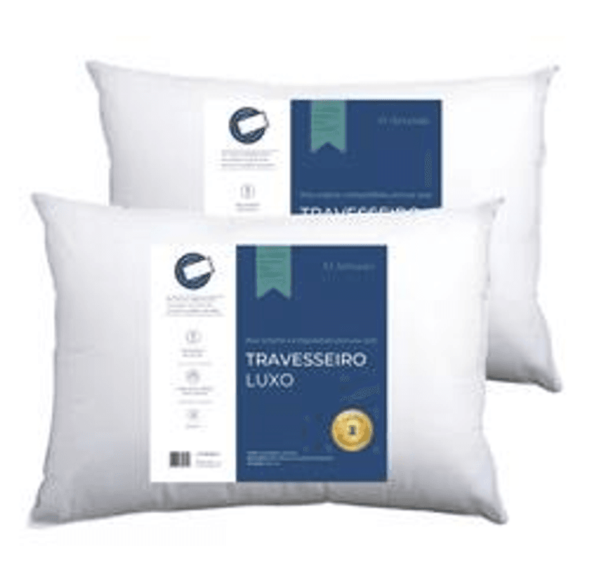 Kit 2 Travesseiro Luxo Antialérgico Regulável Macio Lavável