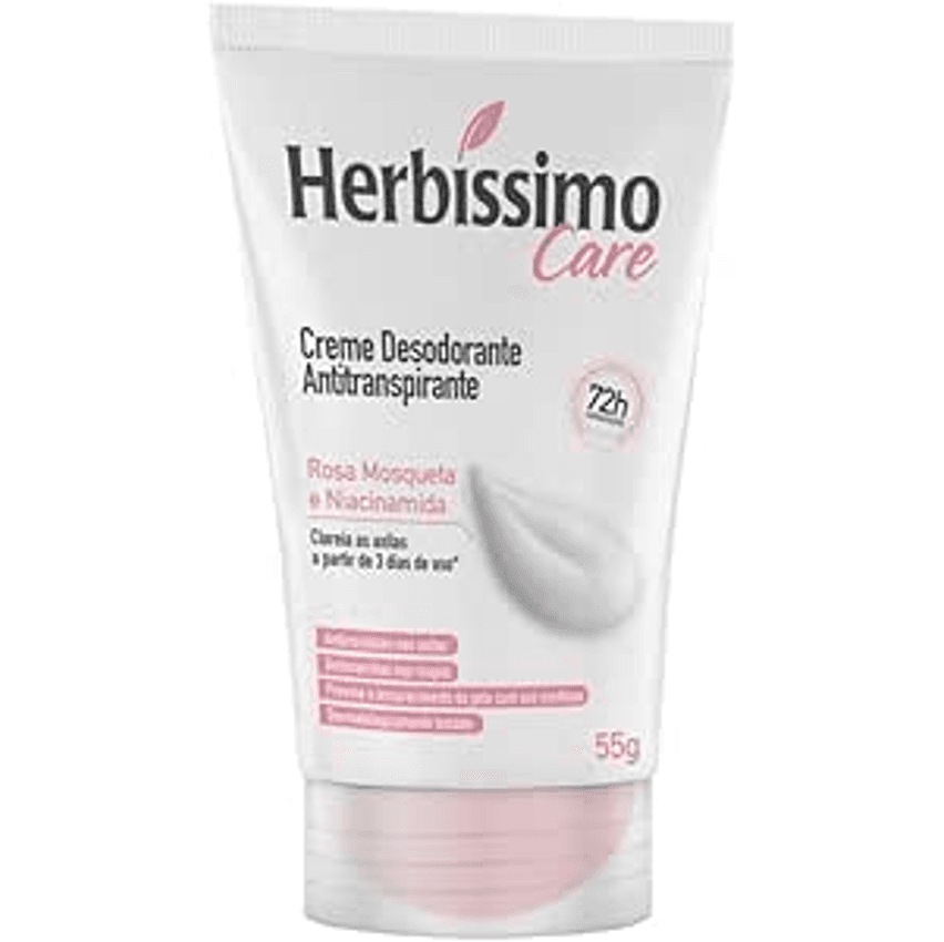 Herbissimo Desodorante Creme Rosa Mosqueta Clareador 55g
