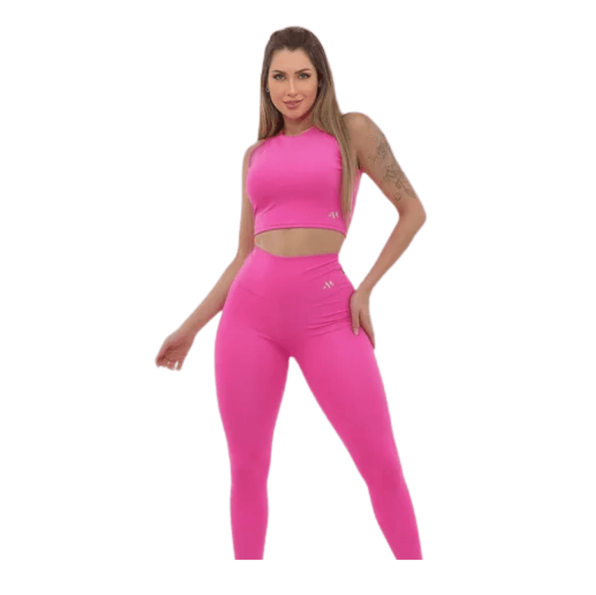 Conjunto Blackout Zero Transparência Legging E Cropped