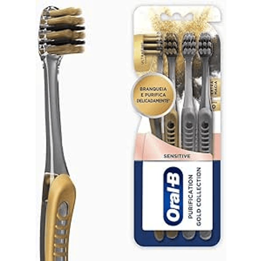Escova Dental Oral-B Purification Gold Collection - 4 unidades