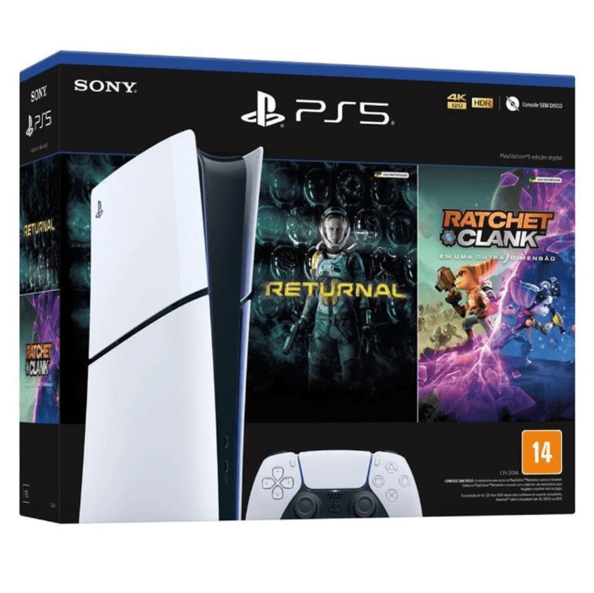 PlayStation 5 Slim Edição Digital 2024 1TB - Branco
